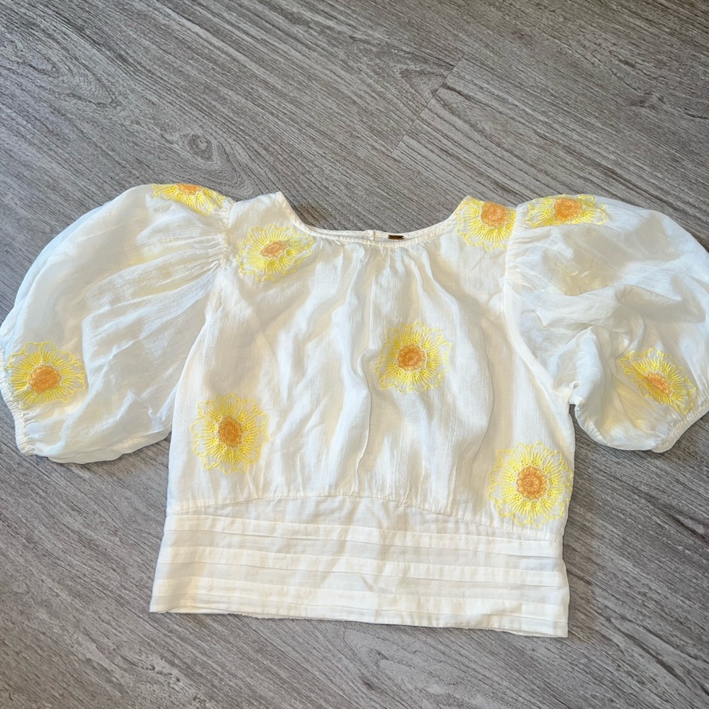Free People My Girl Blouse in Ivory - Picture 2 of 11